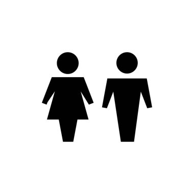 Web ve mobil uygulama için erkek ve kadın ikon vektörü. Erkek ve dişi işareti ve sembol. Kızlar ve oğlanlar