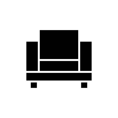 Web ve mobil uygulama için kanepe simgesi vektörü. Kanepe işareti ve sembol. mobilya simgesi