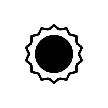 Web ve mobil uygulama için güneş simgesi vektörü. Parlaklık işareti ve sembol.