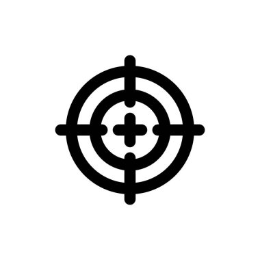 Web ve mobil uygulama için hedef simge vektörü. hedef simge vektörü. hedef pazarlama işareti ve sembol