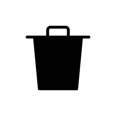 Web ve mobil uygulama için çöp simgesi vektörü. Çöp kutusu simgesi. İşareti ve sembolü sil.