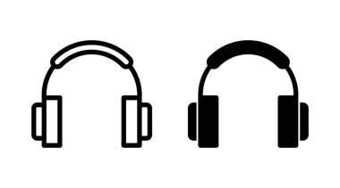 Kulaklık simgesi ayarlandı. Kulaklık işareti ve sembol