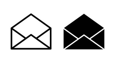 Posta simgesi ayarlama vektörü. e-posta işareti ve sembol. E- posta simgesi. Zarf simgesi