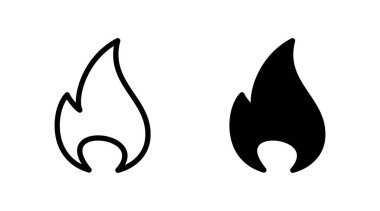 İkon vektörünü ateşle. ateş işareti ve sembol