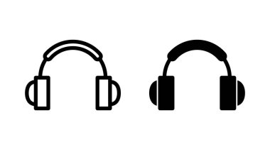 Kulaklık simgesi ayarlandı. Kulaklık işareti ve sembol