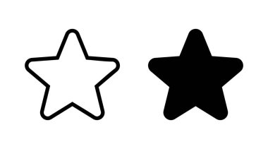 Yıldız Simgesi vektörü belirlendi. Reyting işareti ve sembol. favori yıldız simgesi