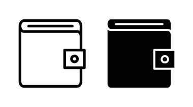 Cüzdan simgesi ayarlanmış vektör. cüzdan işareti ve sembol