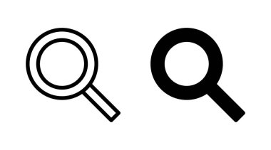 Arama simgesi ayarlandı. Büyüteç işareti ve sembolü ara