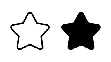 Yıldız Simgesi vektörü belirlendi. Reyting işareti ve sembol. favori yıldız simgesi
