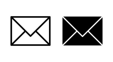 Posta simgesi ayarlama vektörü. e-posta işareti ve sembol. E- posta simgesi. Zarf simgesi
