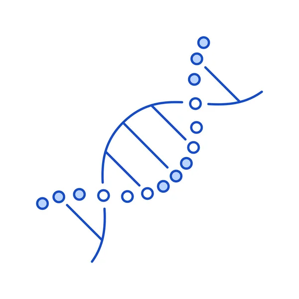 Icône Molécule Adn Bleu Linéaire Concept Génie Génétique Étude Structure — Image vectorielle