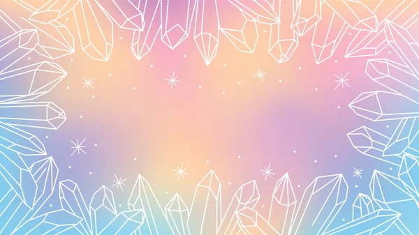 Beyaz kristal çizgili vektör pastel arka plan. Pixecore ve Fairycore tarzında bir resim..