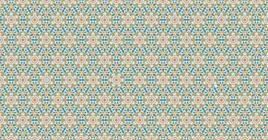 Geometrik desenli vektör arkaplanı. İtalyan fayansları, seramik, yerde Fas mozaikleri. Parlak baskılı duvar kâğıdı. Etnik iç tasarım.