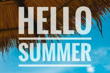 Straw Beach Şemsiyesi 'ne merhaba deyin Mavi gökyüzünde yaz.