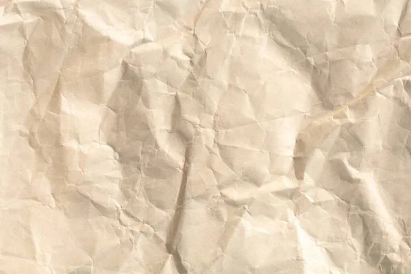 Light Brown Crumpled Paper Texture Background — Stock Photo, Image