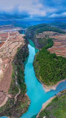 Long'ao River landscape in Chenggongxian, Guizhou, China