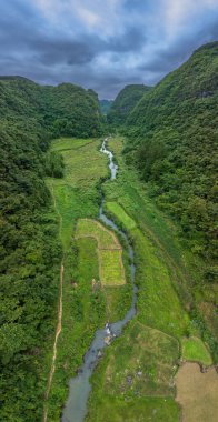 Dushan County, Guizhou, Çin 'deki Karst manzarası