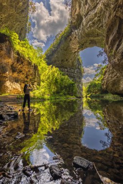 Dushan County, Guizhou, Çin 'deki Karst kırsal manzarası