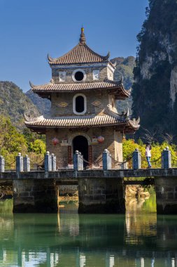 Jiuzhou 'nun kış manzarası Eski Şehir, Jingxi, Guangxi, Çin