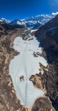 Bomi, Tibet 'te Midui Buzulu, kışın Çin
