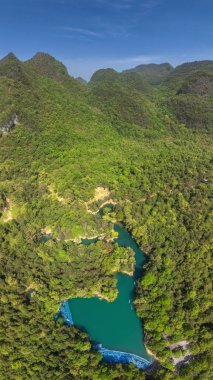 Libo, Guizhou, Çin 'deki antik köy manzarası