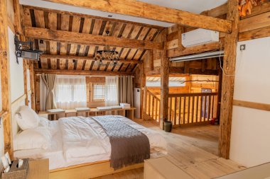 Libo County, Guizhou, Çin 'deki Zhelu Antik Köyü Kırsal Arazi