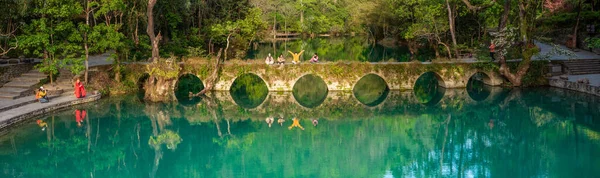 Libo, Guizhou, Çin 'deki antik köy manzarası