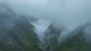 Çin 'in Guizhou Eyaleti' ndeki Libo County 'nin güzel kırsal manzarasının zaman aşımına uğramış fotoğrafları sisle kaplandı..