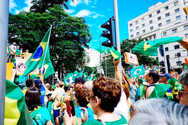 Vassouras - Protesto Campinas — Foto de Stock