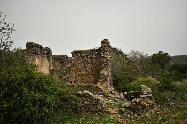 Ruïnes Van Een Verlaten Klooster Met Afgebroken Muren Zuid Spanje — Stockfoto