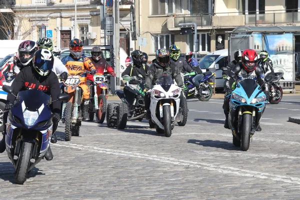 Sofia Bulgária Abril 2021 Motociclistas Celebraram Abertura Temporada Motociclismo Por — Fotografia de Stock