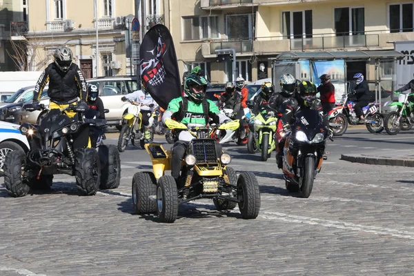 Sofia Bulgaria April 2021 Bikers Celebrated Opening Motorcycling Season Ride — Stock Photo, Image
