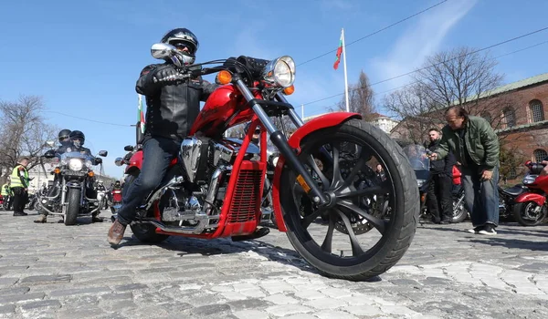 Sofia Bulgarien April 2021 Cyklister Firade Invigningen Motorcykelsäsongen Med Rida — Stockfoto