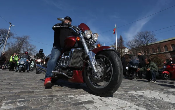 Sofia Bulgarien April 2021 Cyklister Firade Invigningen Motorcykelsäsongen Med Rida — Stockfoto