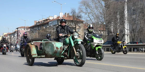 Sofia Bulgarien April 2021 Cyklister Firade Invigningen Motorcykelsäsongen Med Rida — Stockfoto