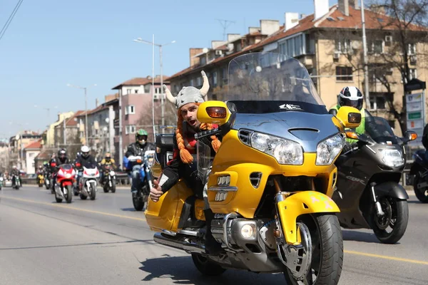 Sofia Bulgaria April 2021 Bikers Celebrated Opening Motorcycling Season Ride — Stock Photo, Image