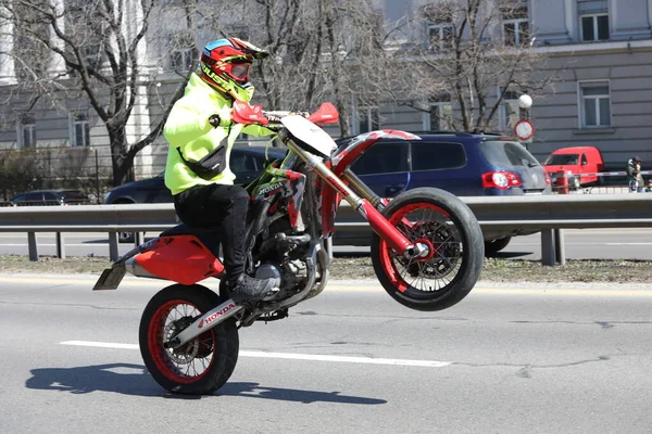 Sofia Bulharsko Dubna 2021 Motorkáři Slavili Dubna 2021 Zahájení Motocyklové — Stock fotografie