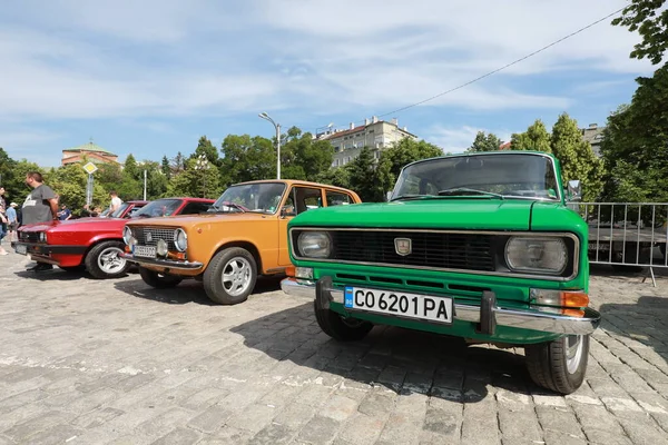 Sofía Bulgaria Junio 2021 Desfile Viejos Coches Retro Spring Retro — Foto de Stock