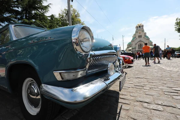 Sofía Bulgaria Junio 2021 Desfile Viejos Coches Retro Spring Retro — Foto de Stock