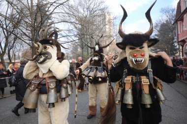 Kyustendil, Bulgaristan - 7 Şubat 2026: Üçüncü Maskeli Balo Festivali 