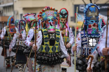 Kyustendil, Bulgaristan - 7 Şubat 2026: Üçüncü Maskeli Balo Festivali 