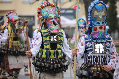 Kyustendil, Bulgaristan - 7 Şubat 2026: Üçüncü Maskeli Balo Festivali 