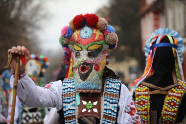 Kyustendil, Bulgaristan - 7 Şubat 2026: Üçüncü Maskeli Balo Festivali 
