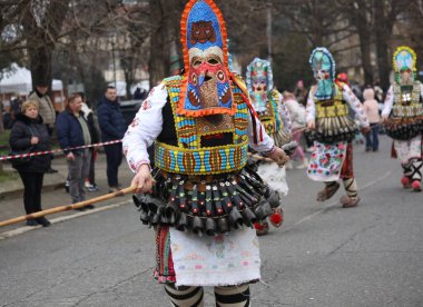 Kyustendil, Bulgaristan - 7 Şubat 2026: Üçüncü Maskeli Balo Festivali 