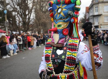Kyustendil, Bulgaristan - 7 Şubat 2026: Üçüncü Maskeli Balo Festivali 