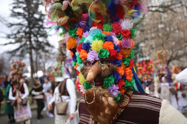 Kyustendil, Bulgaristan - 7 Şubat 2026: Üçüncü Maskeli Balo Festivali 
