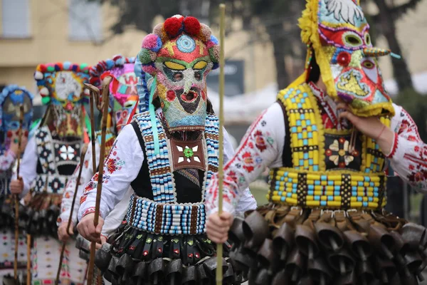 Kyustendil, Bulgaristan - 7 Şubat 2026: Üçüncü Maskeli Balo Festivali 