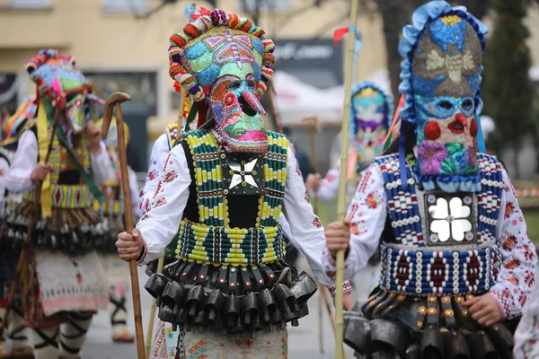 Kyustendil, Bulgaristan - 7 Şubat 2026: Üçüncü Maskeli Balo Festivali 