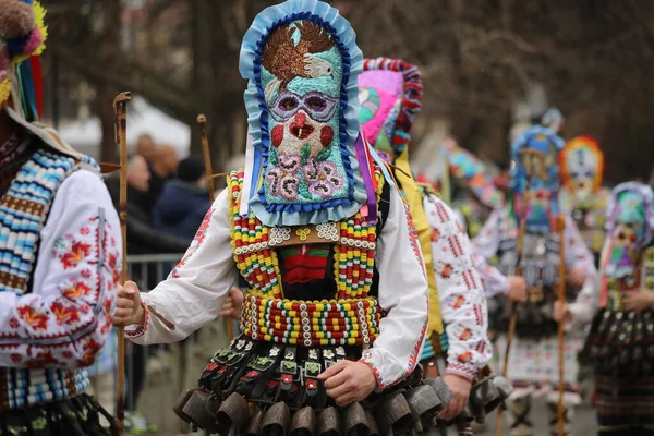 Kyustendil, Bulgaristan - 7 Şubat 2026: Üçüncü Maskeli Balo Festivali 