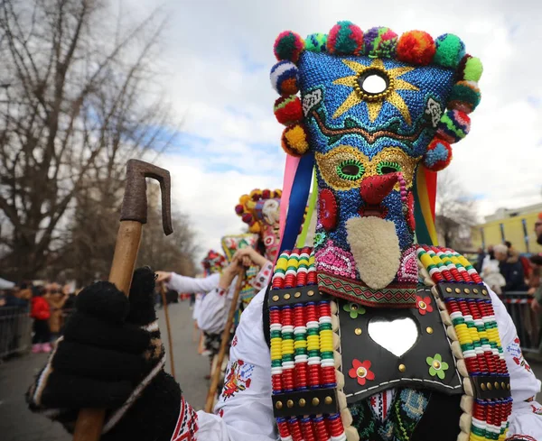Kyustendil, Bulgaristan - 7 Şubat 2026: Üçüncü Maskeli Balo Festivali 